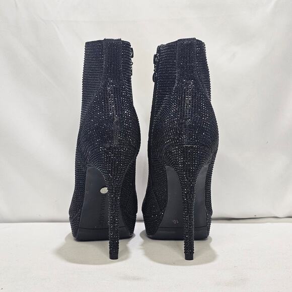 Thalia Sodi Women's Chiara Platform Dress Booties Size 10 Black Glitter NWT - Picture 5 of 8
